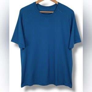 Lululemon Mens Short Sleeve Training shirt Active Top Blue teal